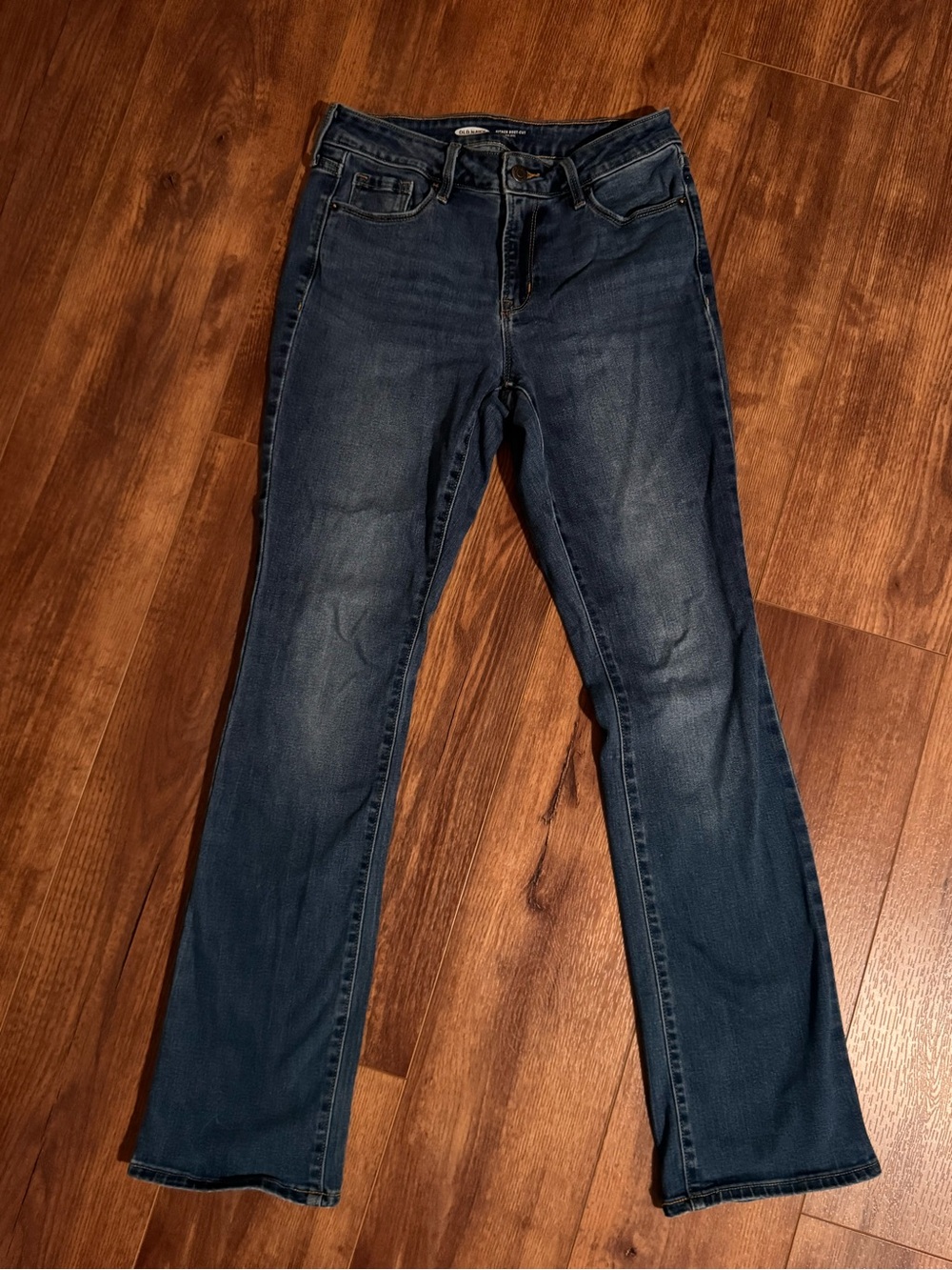 Old Navy Kicker Boot Cut Jeans Dark Blue